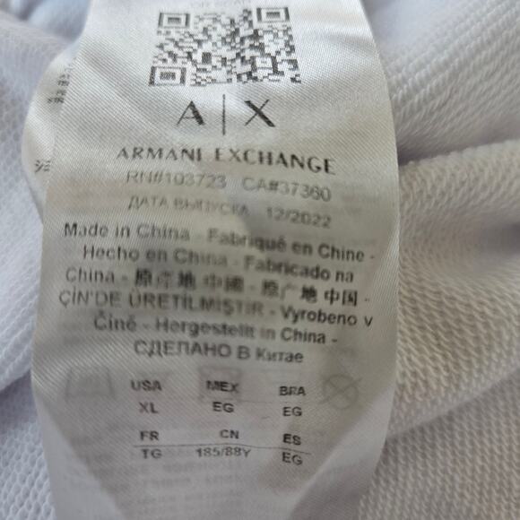 Armani Exchange Jersey Cotton Drawstring Sweat Shorts Size XL - Picture 7 of 9